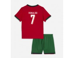 Portugal Cristiano Ronaldo #7 Replika Babytøj Hjemmebanesæt Børn EM 2024 Kortærmet (+ Korte bukser)